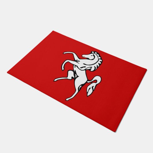 Türmatte mit Flagge von Kent County, England (Schrägansicht)