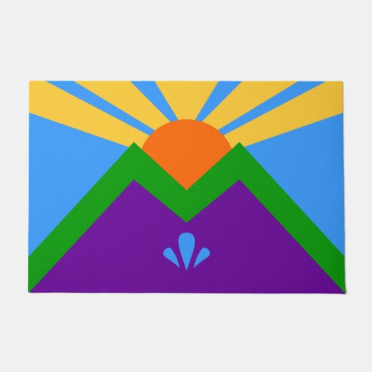 Türmatte mit Flagge von Manitou Springs, Colorado (Vorderseite)