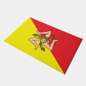 Türmatte mit Flagge von Sizilien (Schrägansicht)