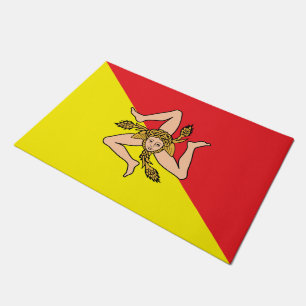 Türmatte mit Flagge von Sizilien