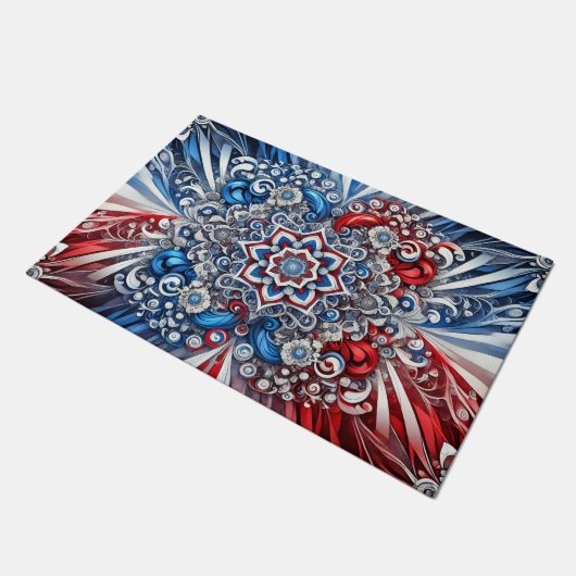 Türmatte mit französischem Farbdesign (Schrägansicht)