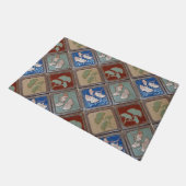 Türmatte mit Handwerker Gingko Fliesen (Schrägansicht)