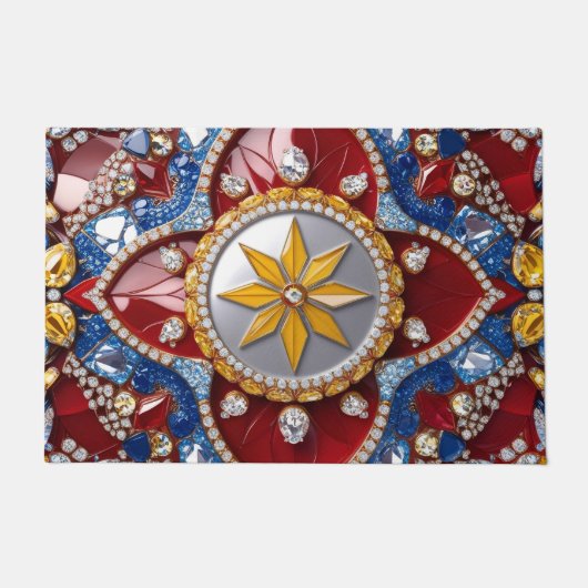 Türmatte mit kolumbianischer Farbgestaltung (Vorderseite)