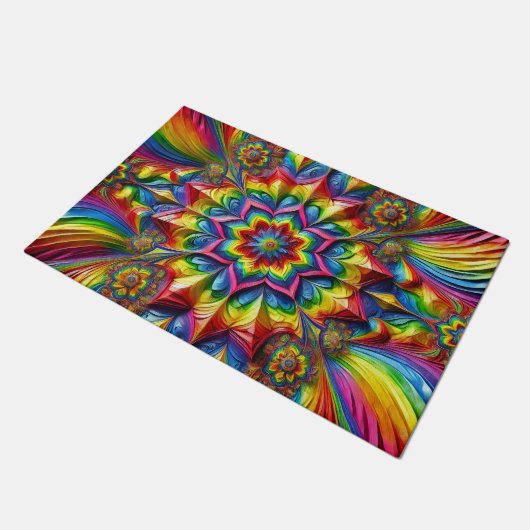 Türmatte mit LGBTQ-Farbdesign (Schrägansicht)