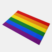 Türmatte mit Rainbow-Pride-Flagge für LGBT (Schrägansicht)