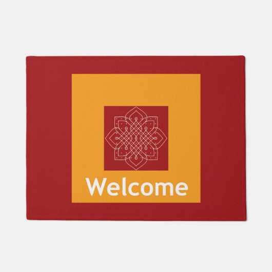 Türmatte mit Rangoli (Vorderseite)