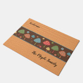 Türmatte mit Zickzack Pilzdesign (Schrägansicht)