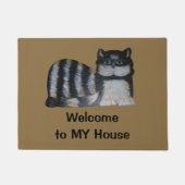 Türmatte - Streifenkatze meines Hauses (Vorderseite)