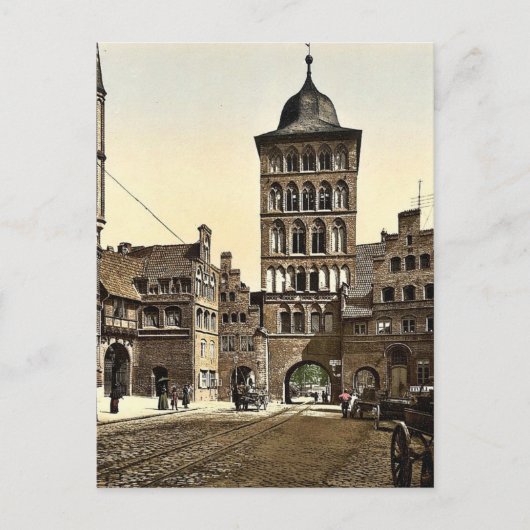 Turmbogen, Lubeck, Deutschland, selten Fotochrom Postkarte (Vorderseite)