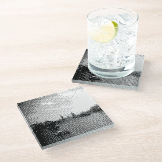 Turmbrücke Glasuntersetzer (Schrägansicht)