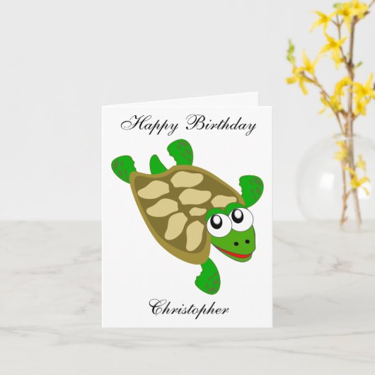 Turmdesign Geburtstag Karte (Gelbe Blume)