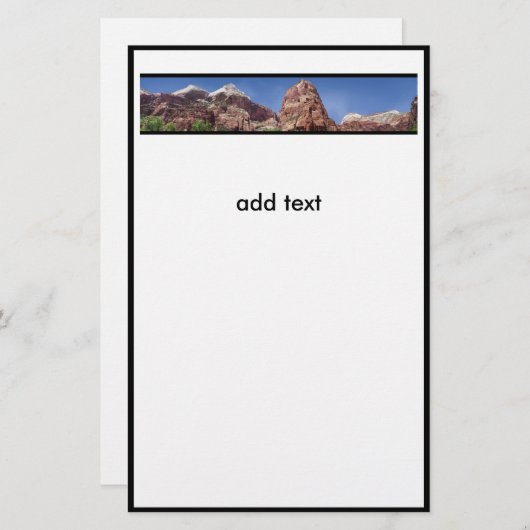 Türme der Jungfrau Panoramaaussicht Briefpapier (Vorne/Hinten)