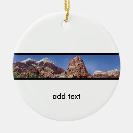 Türme der Jungfrau Panoramaaussicht Keramik Ornament (Vorne)