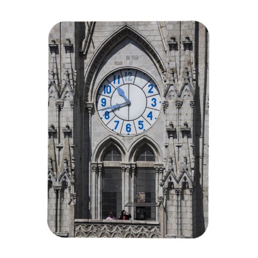 Türme der Uhr in der Basilika, Ecuador Magnet (Vertikal)