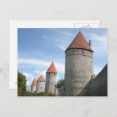 Türme oder Türme im Mittelalter in Tallinn, Estlan Postkarte (Vorne/Hinten)