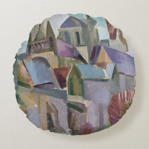 Türme von Laon, 1912 Rundes Kissen