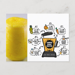 Turmeric Mango Smoothie Rezept Postkarte