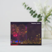 Turmfeuerwerk Toronto Canada Postkarte (Stehend Vorderseite)