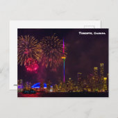 Turmfeuerwerk Toronto Canada Postkarte (Vorne/Hinten)