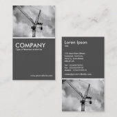 Turmkran - Grau 70pc Visitenkarte (Vorne/Hinten)