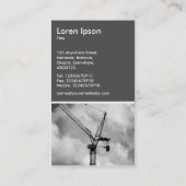 Turmkran - Grau 70pc Visitenkarte (Rückseite)