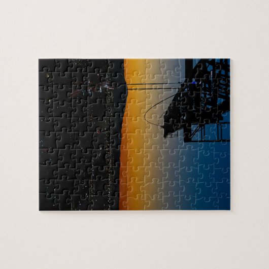 Turmkran-Puzzle, Sonnenaufgang mit Blick auf die I Puzzle (Horizontal)