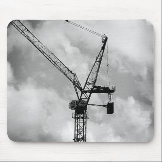 Turmkran - Schwarzweiss Mousepad