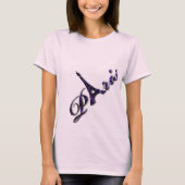 Turmsequin-Glitzer-Schein Paris Eiffel T-Shirt (Vorderseite)