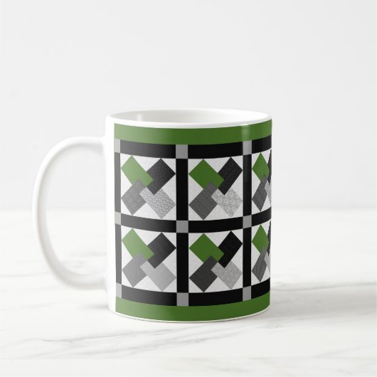 "Turn a Friendly Card" Patchwork-Look Kaffeetasse (Links)