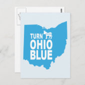 Turn Ohio Blue Postcard | Progressive Abstimmung S Postkarte (Vorne/Hinten)