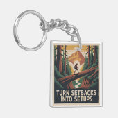 Turn Setbacks Into Setups Schlüsselanhänger (Vorderseite links)