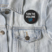 Turn the Volume Up Png Zohran Mamdani NYC  T-Shirt Button (Beispiel)