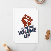 Turn the Volume Up Zohran NYC Major Democrat Mitteilungskarte (Vorderseite/Rückseite Beispiel)