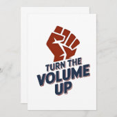 Turn the Volume Up Zohran NYC Major Democrat Mitteilungskarte (Vorne/Hinten)