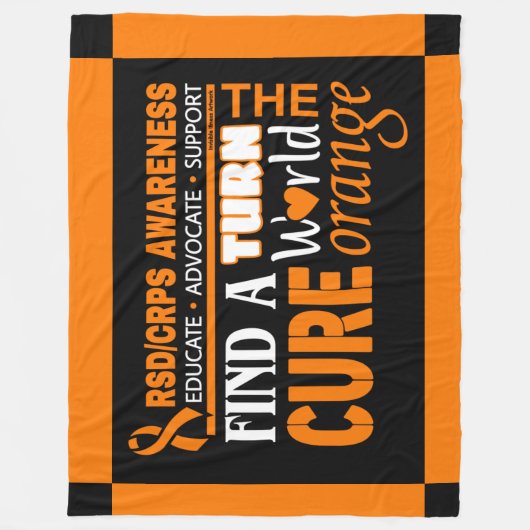 Turn the World Orange... RSD/CRPS Fleecedecke (Vorderseite)