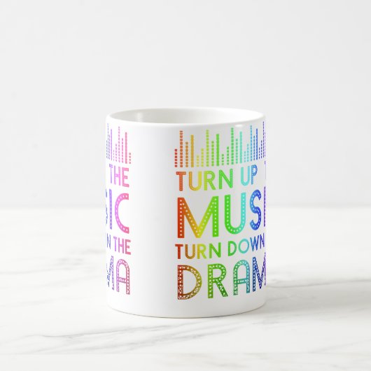 Turn Up The Music Turn Down The Drama Headphone Sp Kaffeetasse (Mittel)
