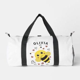 Turnbeutel im kleinen Stil 'Bubble Bee with Hearts Duffle Bag