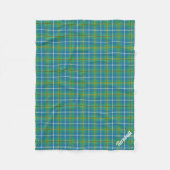 Turnbull Ancient Jagd Tartan Monogram Fleecedecke (Vorderseite)