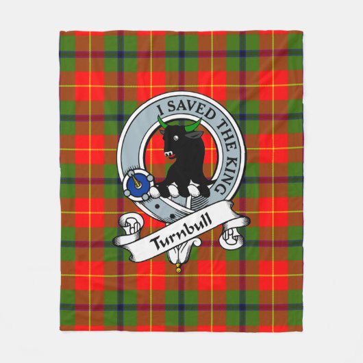 Turnbull Clan Abzeichen Tartan Kariert Fleecedecke (Vorderseite)