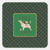 Turnbull Hunting Modern Scottish Tartan Christmas Quadratischer Aufkleber (Vorderseite)