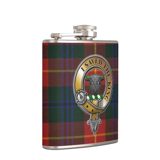 Turnbull Tartan & Abzeichen Flachmann (Rechts)