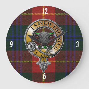 Turnbull Tartan & Abzeichen Große Wanduhr