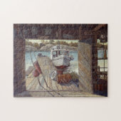 "Turne Shed at Dawn" von Charlie Rapsky Puzzle (Horizontal)