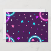 Turneinladung zum Geburtstag Neon-Party Einladung (Rückseite)