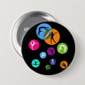 Turnen Blase Button (Vorne & Hinten)