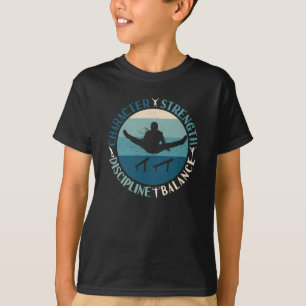 Turnen für Jungen Charakterstärke Disziplin T-Shirt
