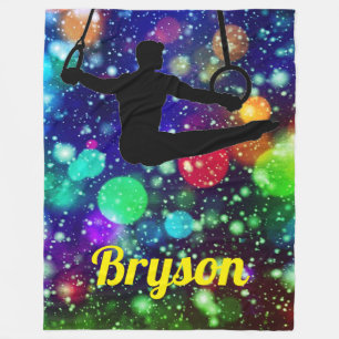 Turnen Jungen Ringe Personalisiert Fleecedecke