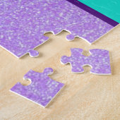 Turnen Lila / Türkis Puzzle (Seite)