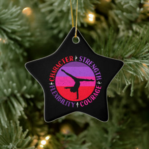 Turnen Mädchen Charakterstärke Mut Keramik Ornament