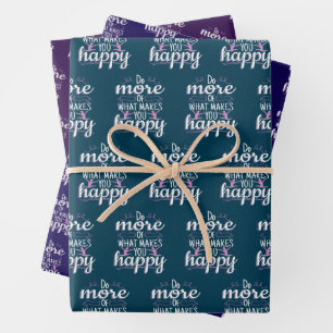 Turnen Mädchen - Motivierendes glückliches Zitat Geschenkpapier Set